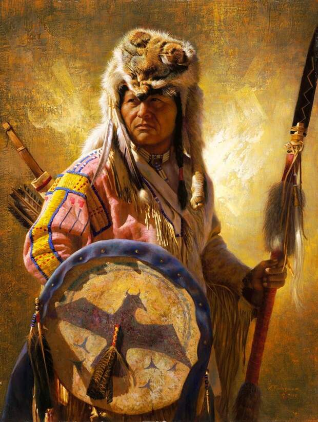 Индейцы в картинах Alfredo Rodriguez