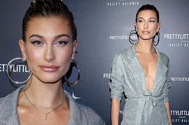 Хейли Болдуин блеснула нарядом и обручальным кольцом на модной презентации