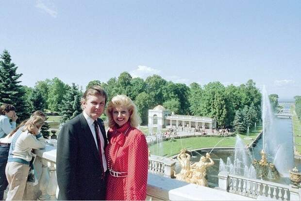 Дональд Трамп с супругой Иваной Мари Трамп. Петродворец. Ленинград. 1987 год
