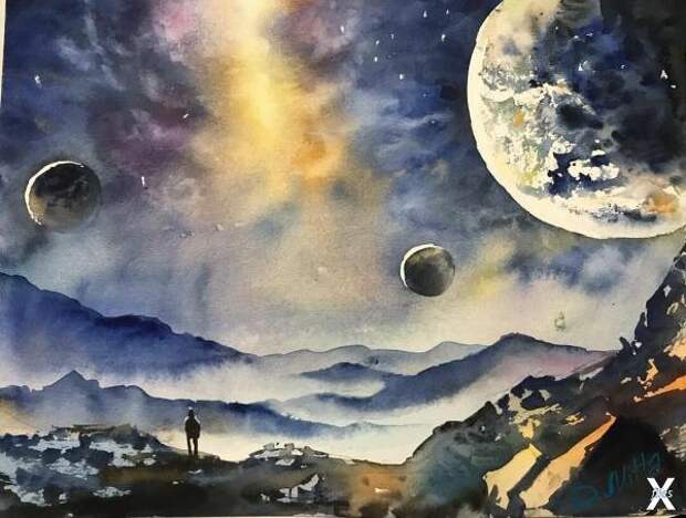 Космический пейзаж, художник Чарльз Айвз