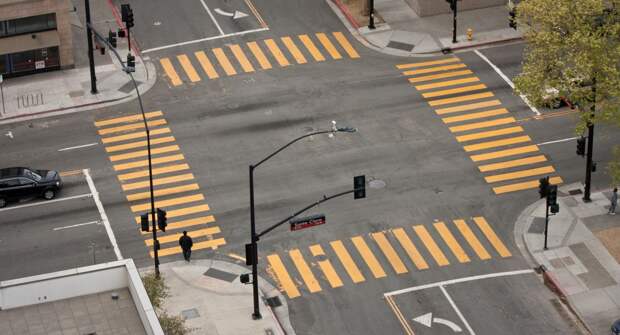 Зоны пересечения проезжих частей на перекрестках