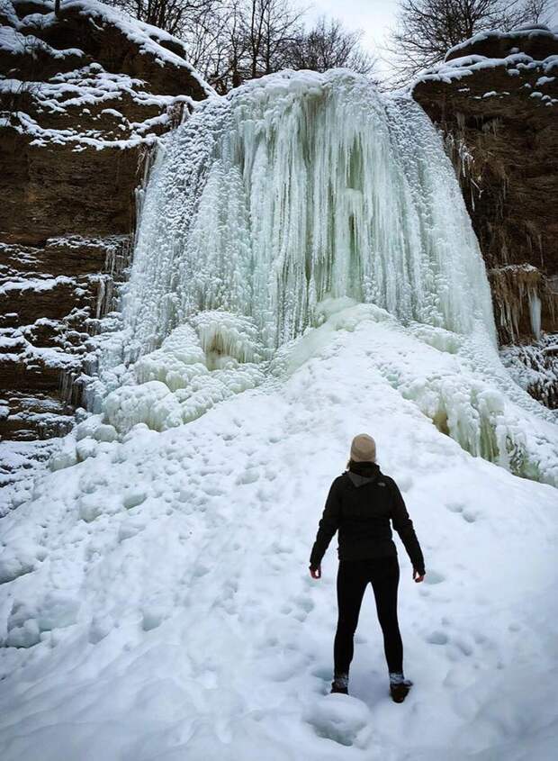 20. Ледяной водопад канада, мороз, погода, сша, фото, холод, явление
