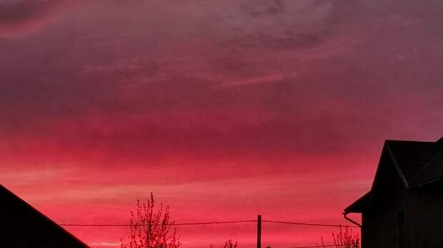 Алый закат в Барнауле / Фото: amic.ru