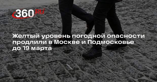 Желтый уровень погодной опасности продлили в Москве и Подмосковье до 19 марта