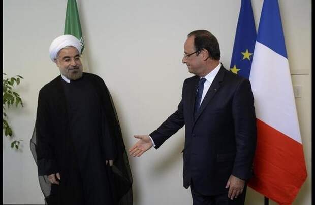 Iranian President Hassan Rouhani? Also not shaking hands.