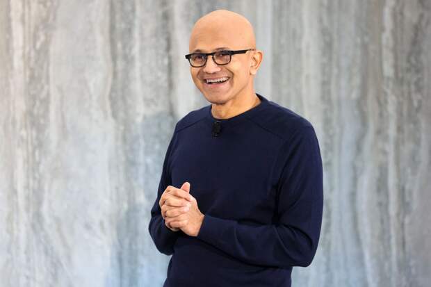 Сатья Наделла, CEO Microsoft во время презентации. Изображение в свободном доступе.