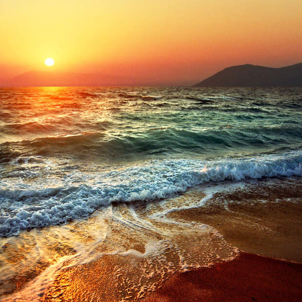 Закат на острове Родос, Греция
