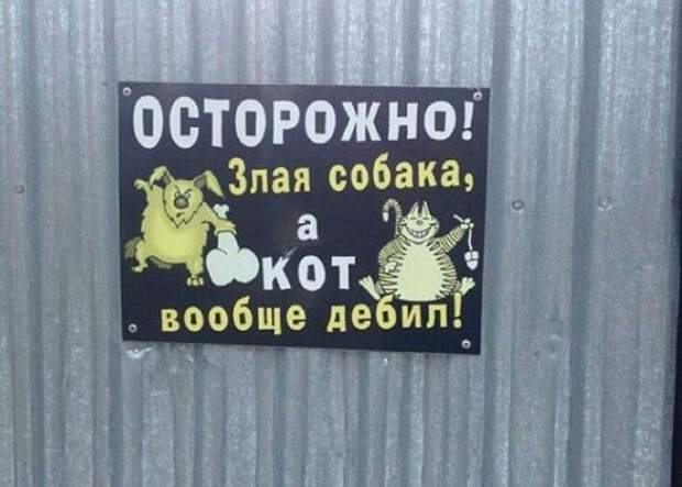 Необычные информационные таблички с калиток, ворот и заборов (15 фото)