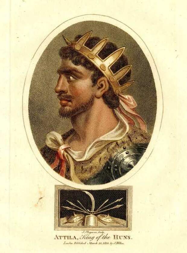 Аттила Гунн, Джон Чепмен, 1810 год. \ Фото: twitter.com. Аттила Гунн, Джон Чепмен, 1810 год. \ Фото: twitter.com.