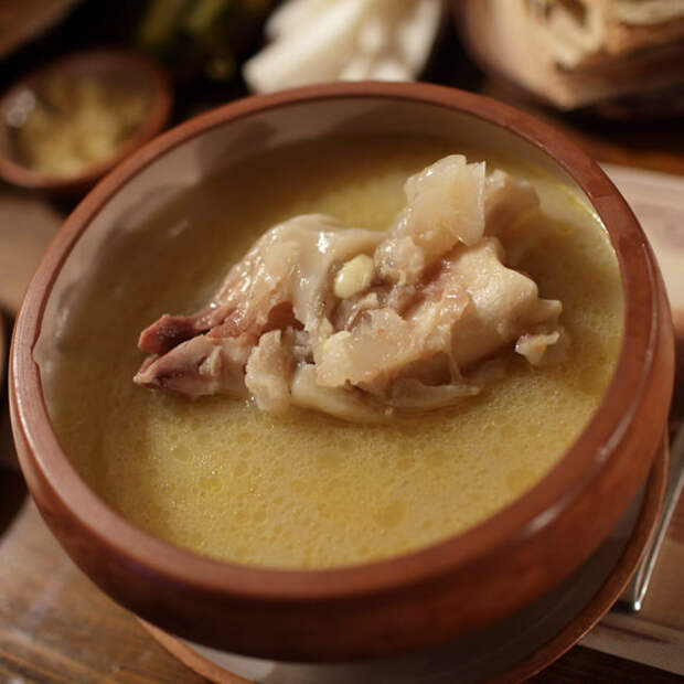 A bowl of Armenian khash.