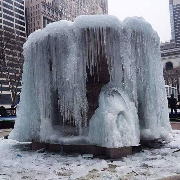 25. Еще один фонтан канада, мороз, погода, сша, фото, холод, явление