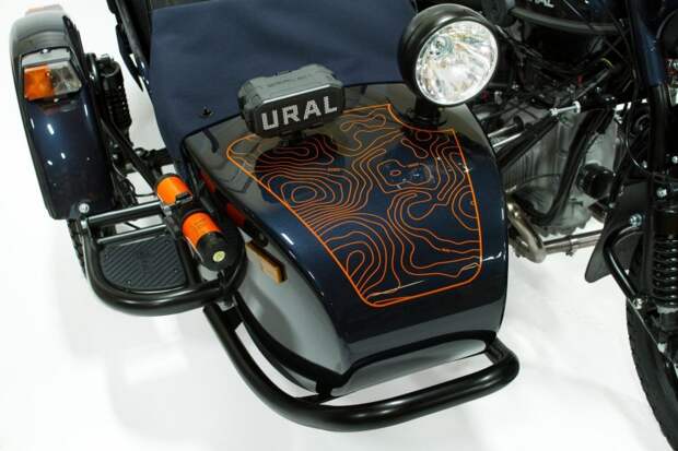 Ural Baikal Limited Edition покрашен в новый металлик «Baikal Blue», в то время как внутренности покрашены в оранжевый цвет Ural Yamal. авто, байкал, мото, мототехника, мотоцикл, мотоцикл ураз, урал, экспорт