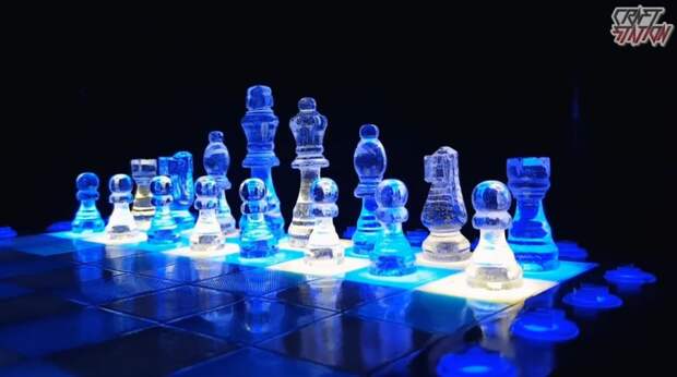 Процесс изготовления шахмат из эпоксидной смолы шаг 47