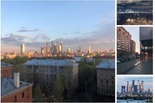 Фото дня: рассветное солнце золотит крыши многоэтажек в Хорошево-Мневниках