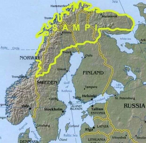 Лапландия карта где находится