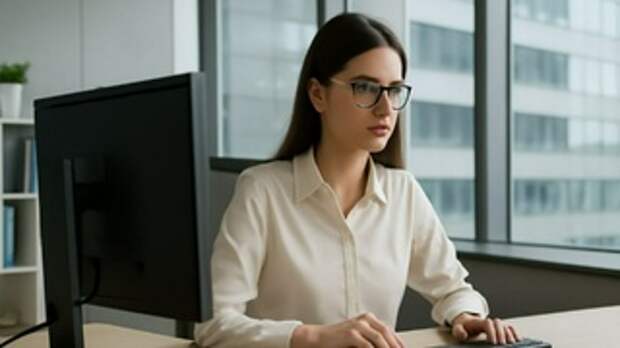 Женщина на работе / Изображение сгенерировано нейросетью DALL-E / amic.ru