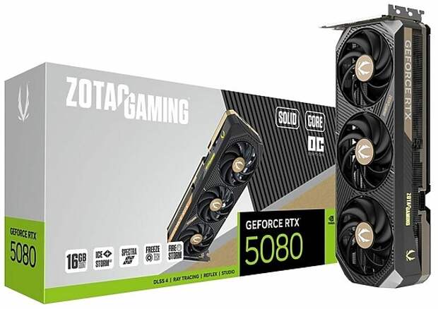 Zotac представила компактные видеокарты RTX 5080 и 5070 Ti