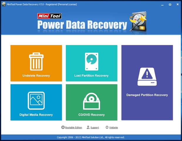 MiniTool Power Data Recovery Personal - бесплатная лицензия