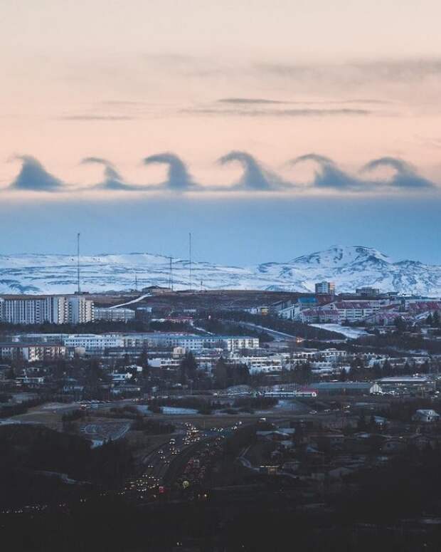 Облака в Исландии красота, перфекционизм, симметрия