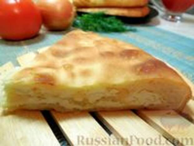 Фото к рецепту: Осетинский пирог с капустой и сыром (кабускаджин)