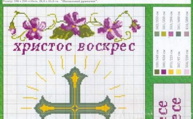 Вышивка крестом: Пасхальные рушники