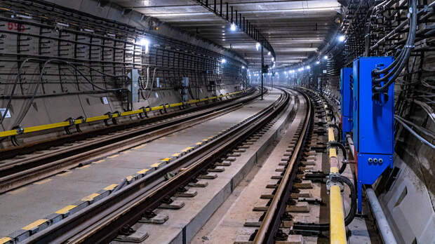 Бочкарев: На станции «Печатники» Большого кольца метро завершили укладку рельсов