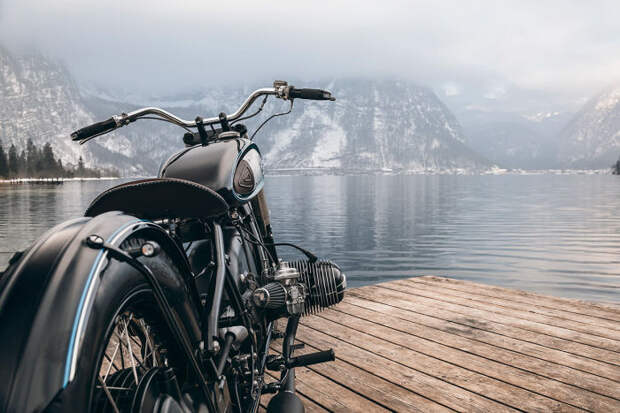 На мотоцикле стоит оппозитный двигатель BMW R75/7. | Фото: beautifullife.info.