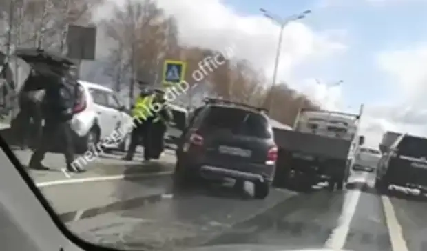 В Татарстане на трассе произошло двойное ДТП