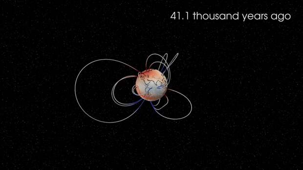 Визуализация магнитного поля Земли в период ослабления