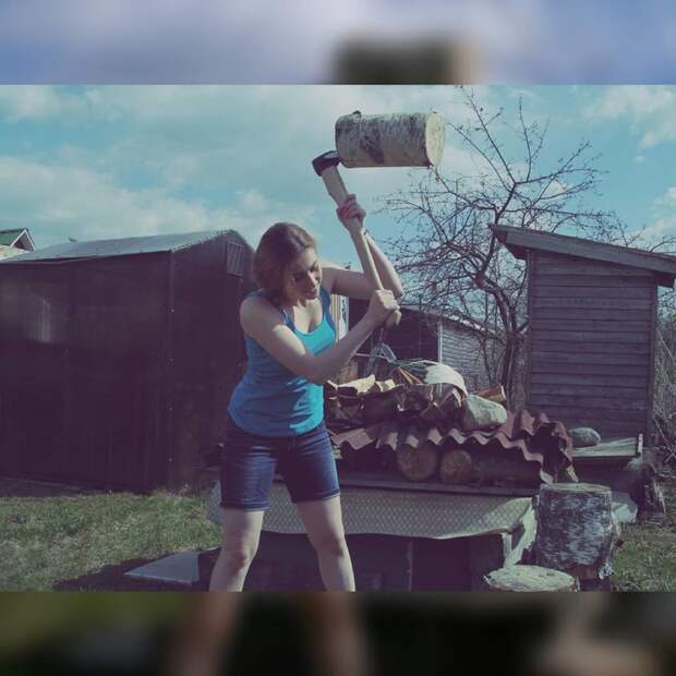 Нарублю дровишек, обогрею хату... женщины, не женское дело, профессия, специальность