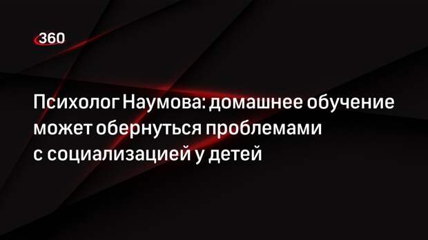 Психолог Наумова: домашнее обучение может обернуться проблемами с социализацией у детей