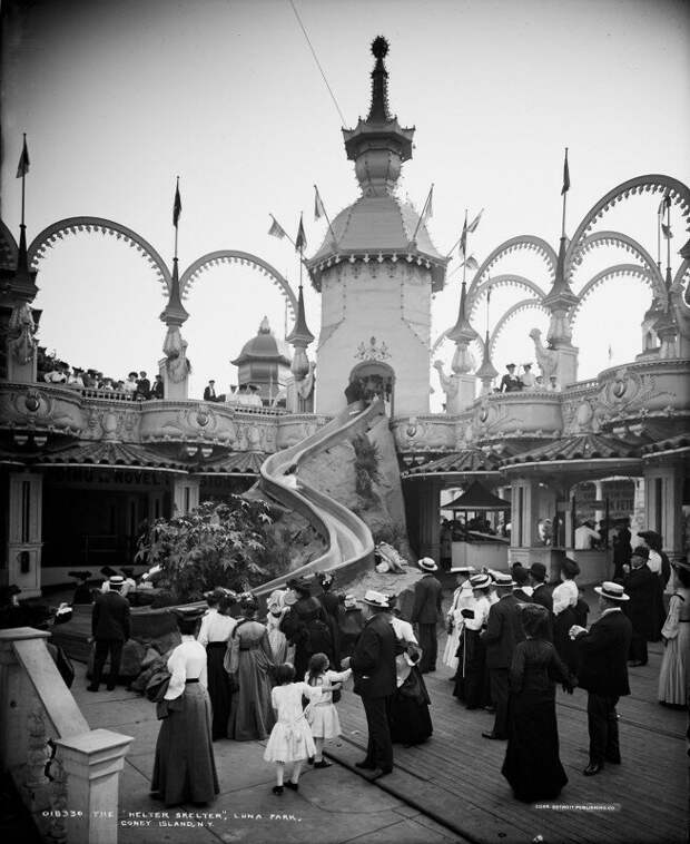 Луна-парк в Нью-Йорке. США,1905 история, ретро, фото