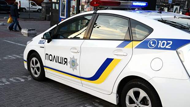 Автомобиль украинской полиции в Киеве