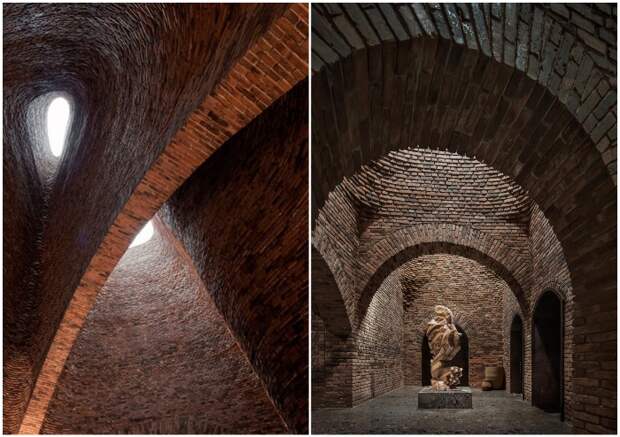 Большие кирпичные арки, высокие потолки и окна на крышах помогли создать особенный интерьер (50% Cloud, Китай). Большие кирпичные арки, высокие потолки и окна на крышах помогли создать особенный интерьер (50% Cloud, Китай).