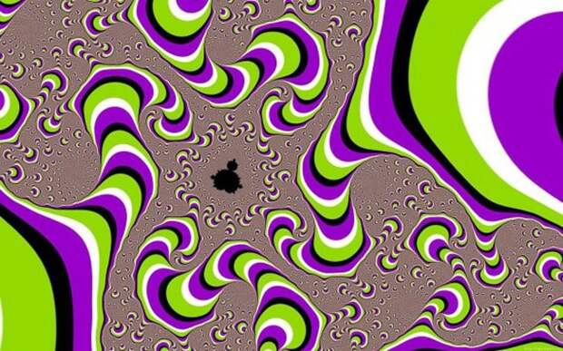18. Опять движущаяся картинка - прямо-таки кислотный трип иллюзии, оптическая иллюзия, оптические иллюзии, оптический обман