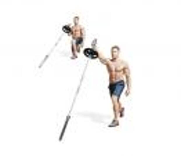 Full body workout with barbell exercises for muscle growth