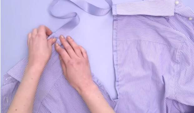 Необычная блузка из рубашки своими руками