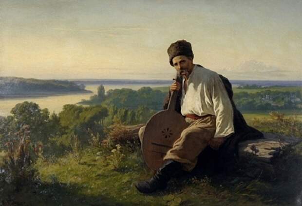 Картина Шевченко «Кобзарь над Днепром» 