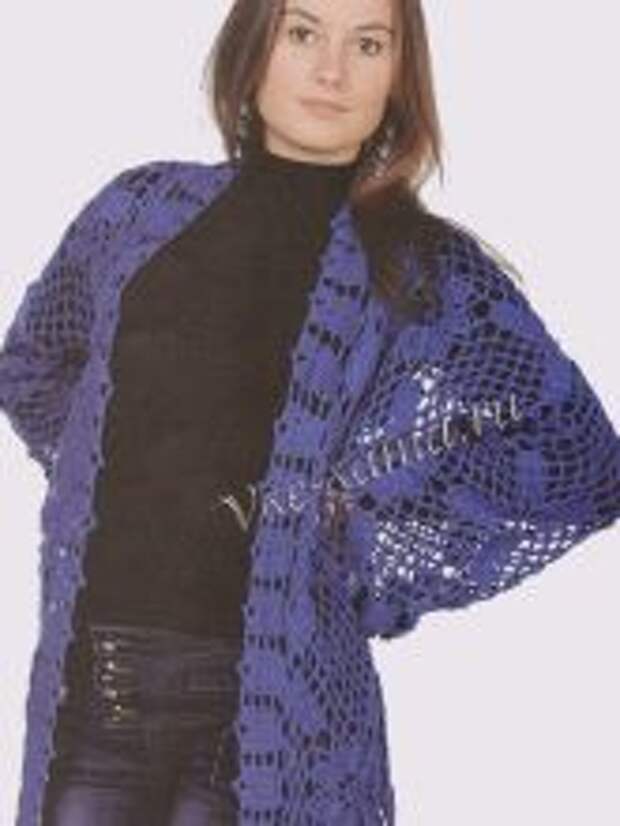 Вязаный крючком кардиган схемы