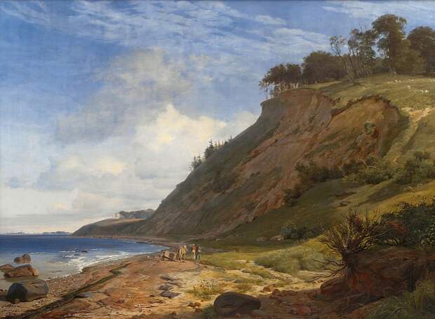Johan Thomas Lundbye (1818-48) - A Danish Coast. View from Kitn?s by the Roskilde Fjord. (1843), Автор: Датская национальная галерея, Копенгаген (SMK) (Копенгаген (СМК) Датская национальная галерея)Датская национальная галерея, Копенгаген (SMK) (Живопись на Gallerix.ru)