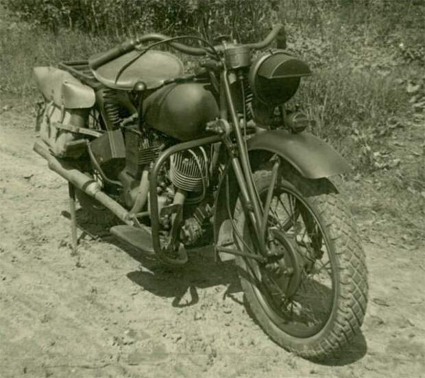 Indian 741- B Великая Отечественная, вов, военная техника, война, мото, мотоцикл, олдаймер, ретро техника
