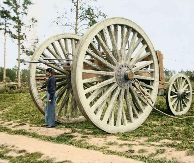 Инженерное приспособление времен гражданской войны в Америке, 1865 год. история, ретро, фото