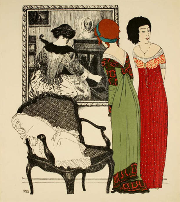 Иллюстрация из Les Robes de Paul Poiret, 1908 год
