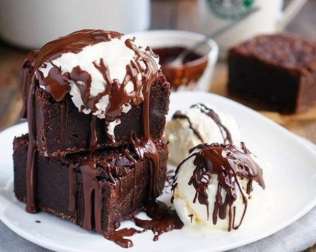 Супер — шоколадный десерт, для любителей всего шоколадного.