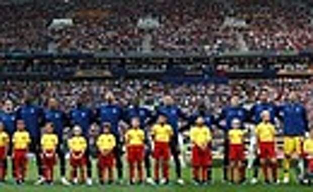 Сборная Франции перед началом финального матча чемпионата мира по футболу. Фото РИА «Новости»