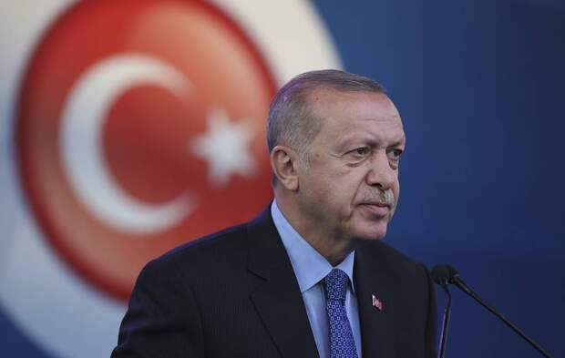 Президент Турции Реджеп Тайип Эрдоган Presidential Press Service via AP, Pool