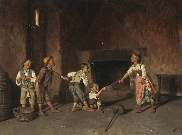 Джузеппе Константини (итальянец, 1843-1893). «Blindmans Buff».