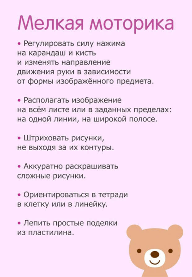 Чему следует научить ребенка к 6 годам