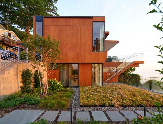 Современный стильный дом на полуострове Порт-Вашингтон
