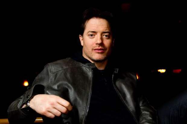 Actor Brendan Fraser poses for a portrait at the Ethel Barrymore Theatre in New York, Friday, Nov. 12, 2010.